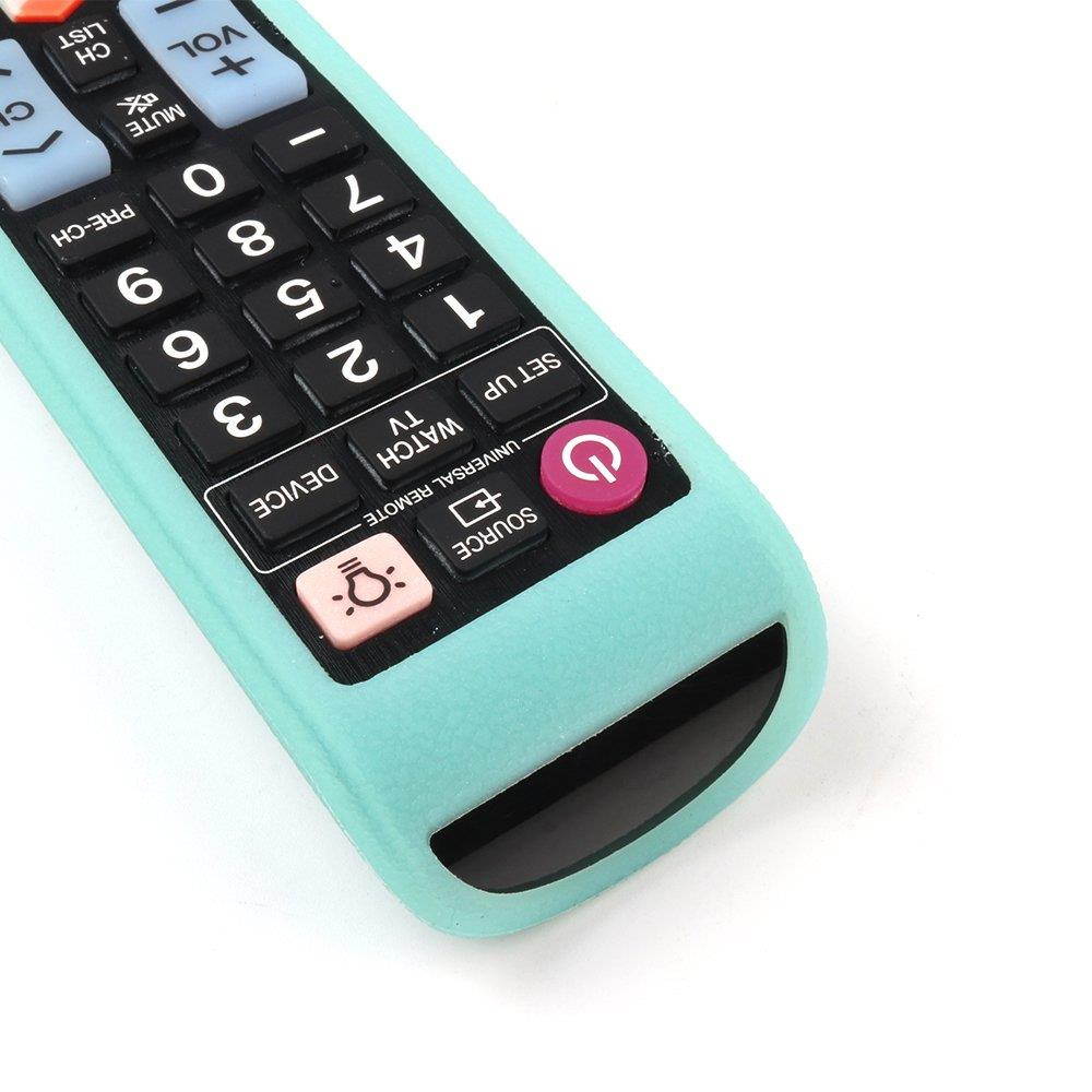 Samsung Remote Case SIKAI Silicone Protective Cover for Samsung BN59-01178W AA59-00652A AA59-00594A AA59-00582A HDTV Remote Control Shockproof Skin-Friendly Anti-Lost with Remote Loop (Luminous Blue)