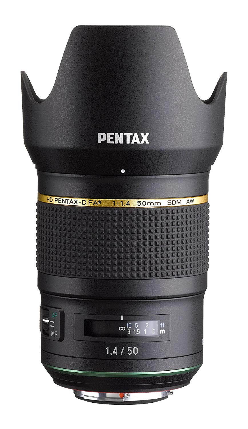 Pentax HD Pentax D FA 50mm 1.4 SDM AW Full Frame, All Weather Camera Lens, Black