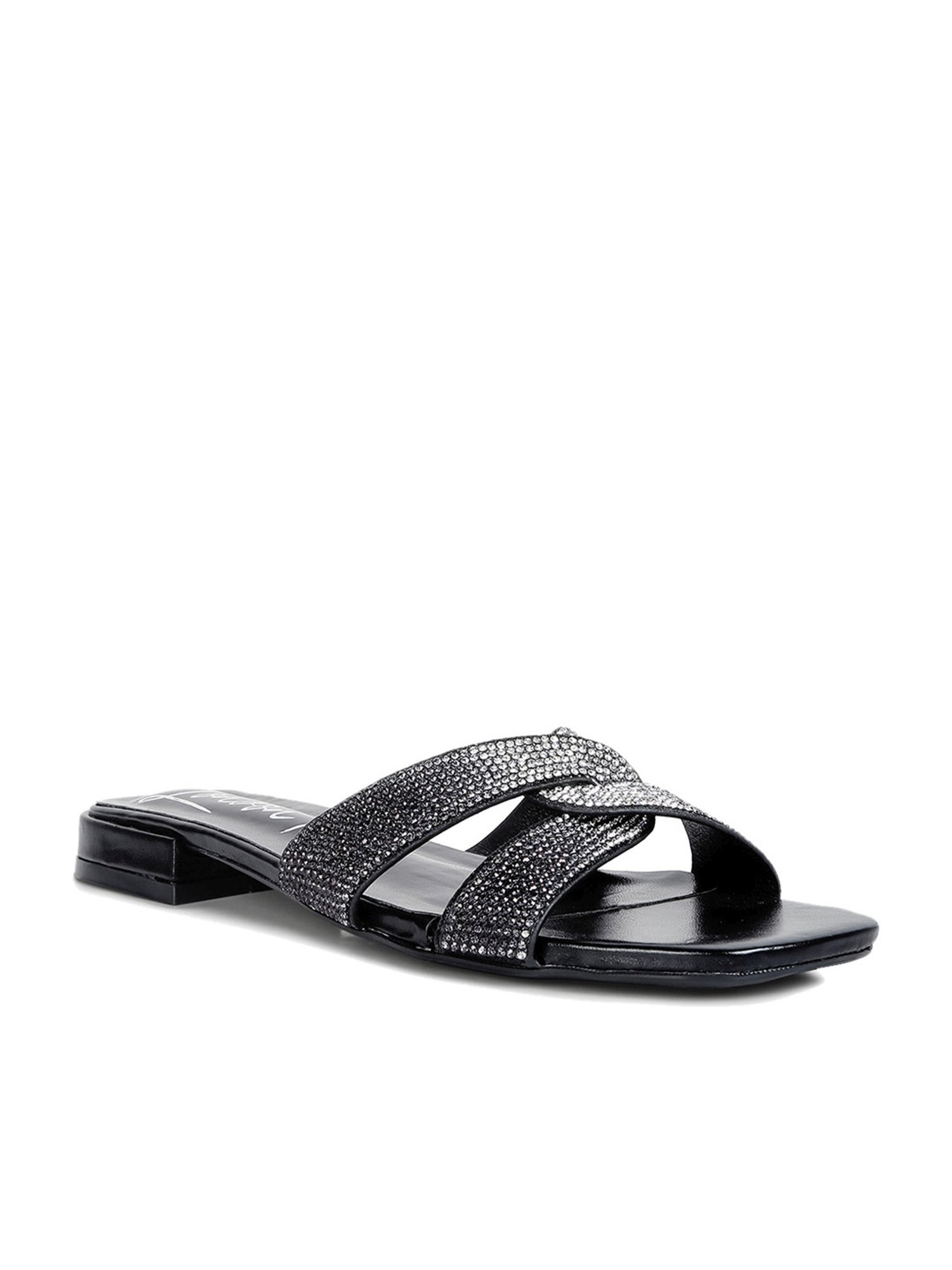 London Rag Women's Black Casual Sandals