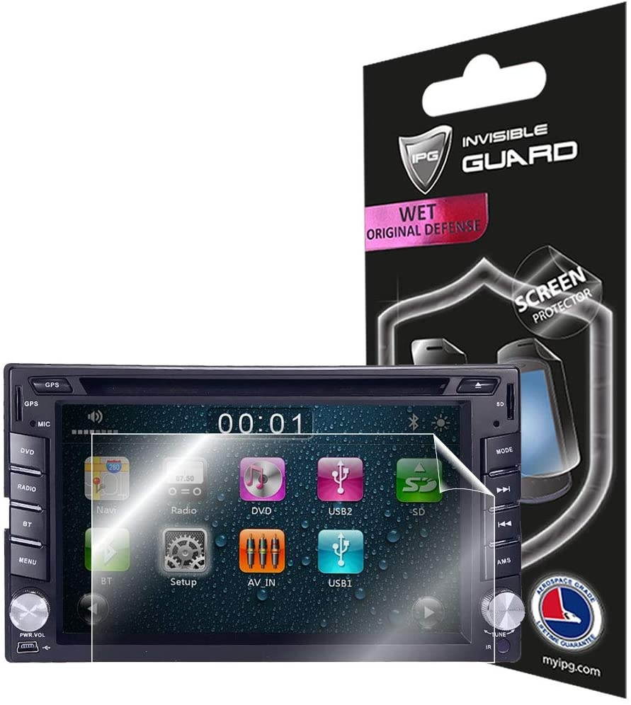 IPG for Hizpo 6.2 Inch Car CD DVD Player Screen Protector Invisible Ultra HD Clear Film Anti Scratch Skin Guard - Smooth/Self-Healing/Bubble -Free