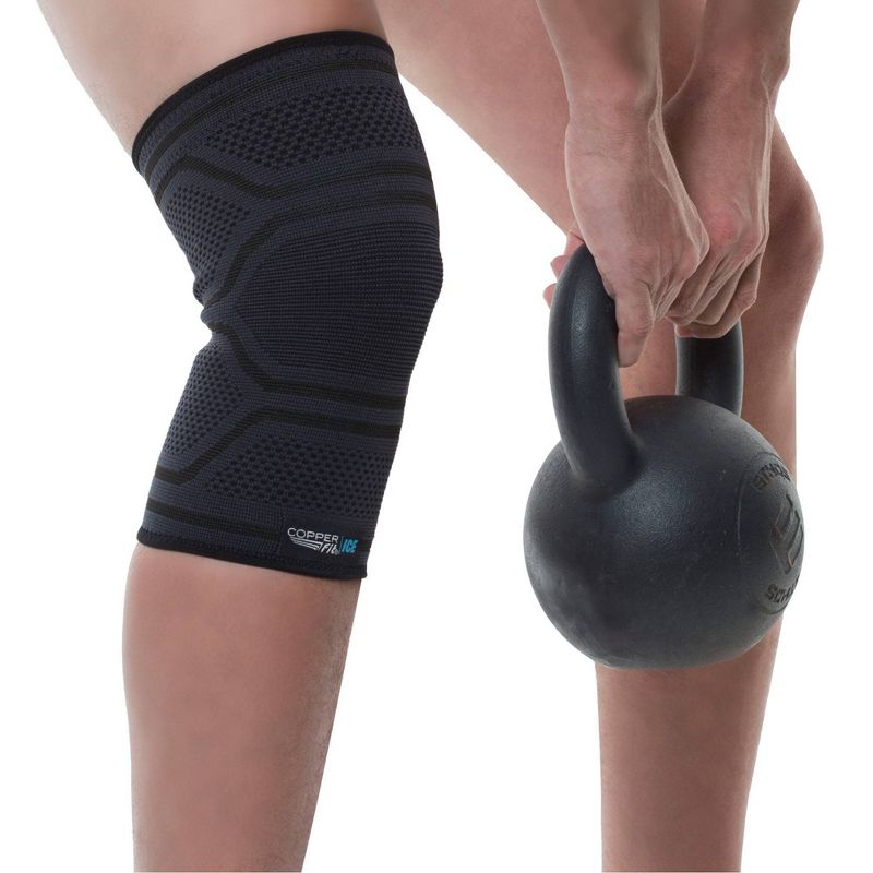 Copper Fit Ice Knee Sleeve Infused with Cooling Action and Menthol - L/XL