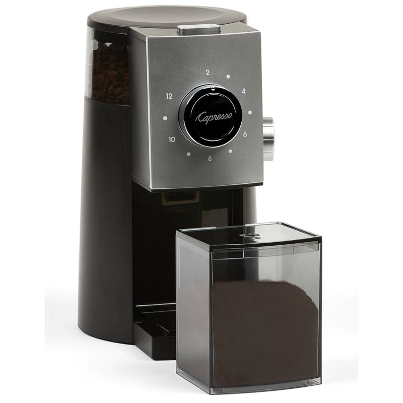 Capresso Coffee Disk Burr Grinder Grind Select – Black/Silver 597.04"