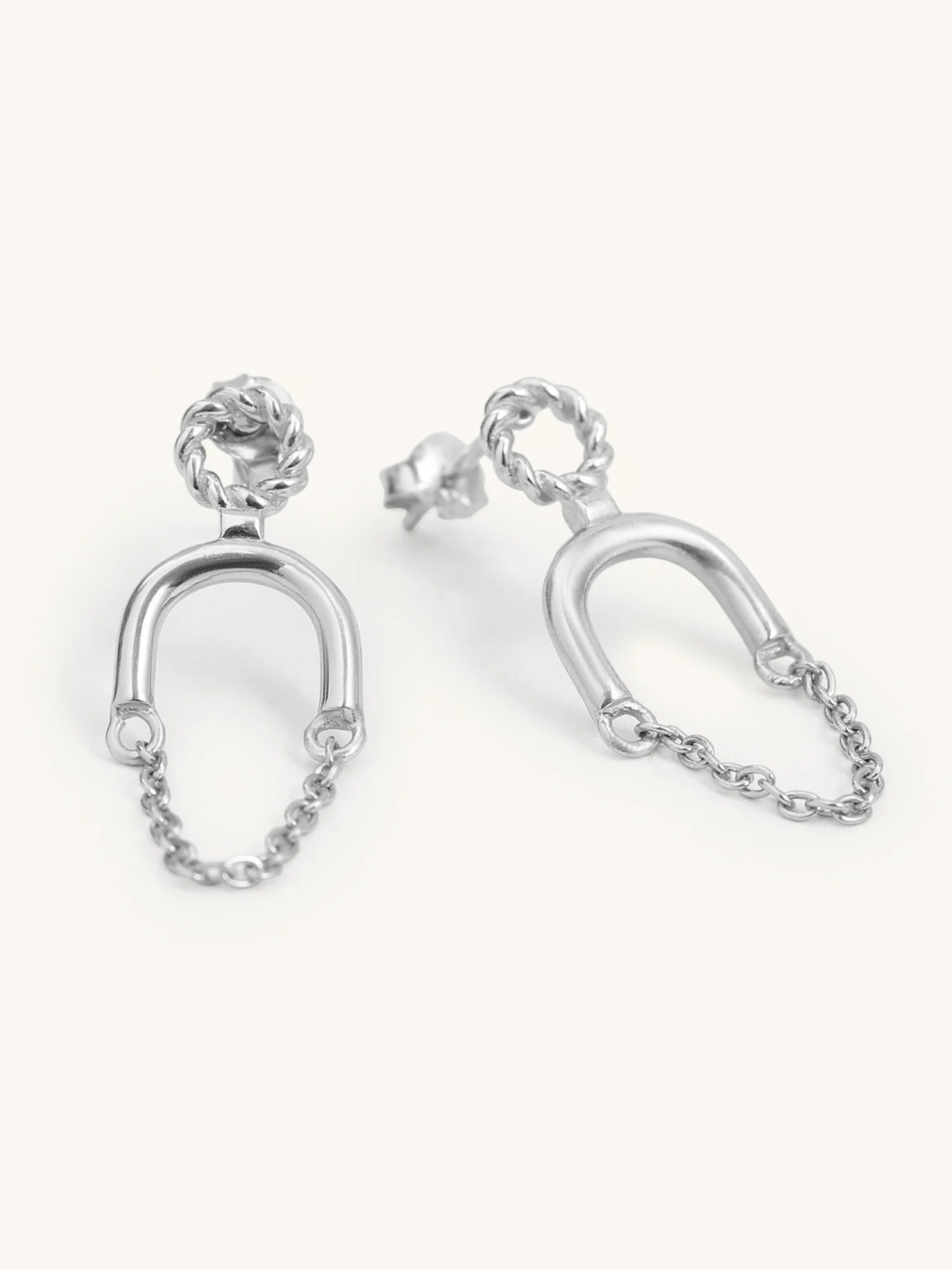 Mabel 92.5 Sterling Silver Chain Dangler Earrings for Women