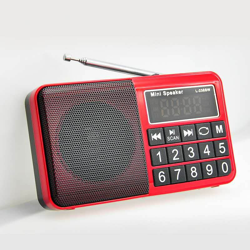 Lejiahong L238 SW/AM/FM Multi-Band Speaker Portable Digital Radio Receiver Stereo Radio with LED Display Radio Support 16GB TF Card Gift