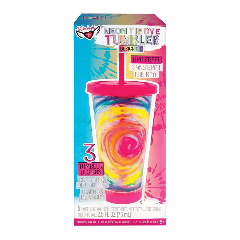 Fashion Angels Fashion Angels DIY Neon Tie Dye Tumbler Kit | Create Your Own Personalized Cup
