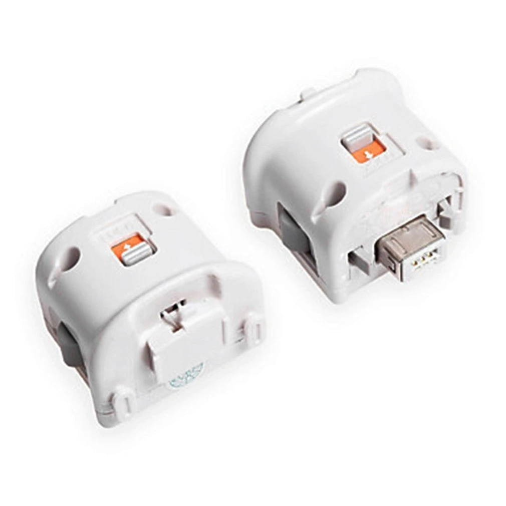 High Quality Motion Plus Adapter Sensor for Nintendo Wii Console Remote Wireless Wiimote Controller Black & White