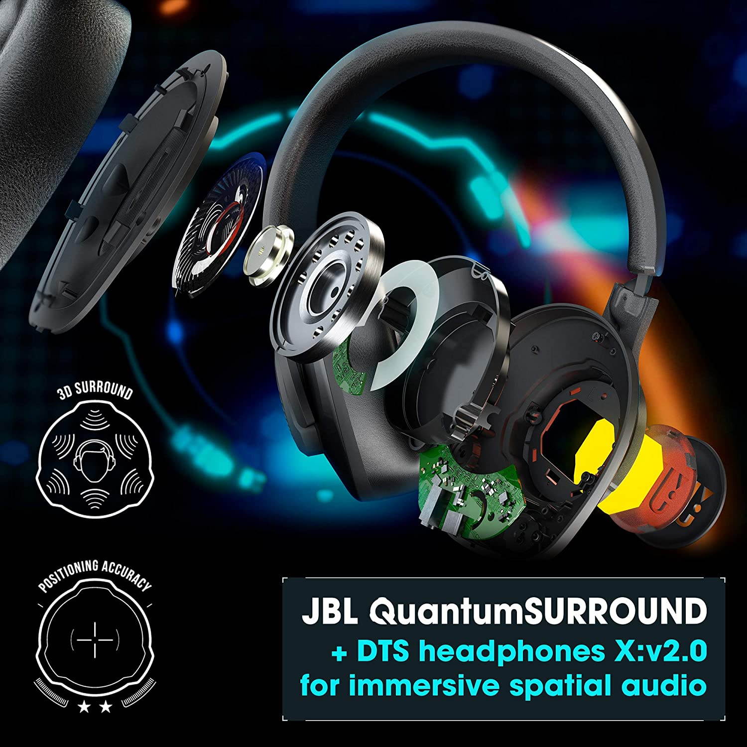 Quantum 400 RGB Wired Over-Ear Gaming Headphones with USB and Game-Chat Balance Dial - Black JBLQUANTUM400BLKAM