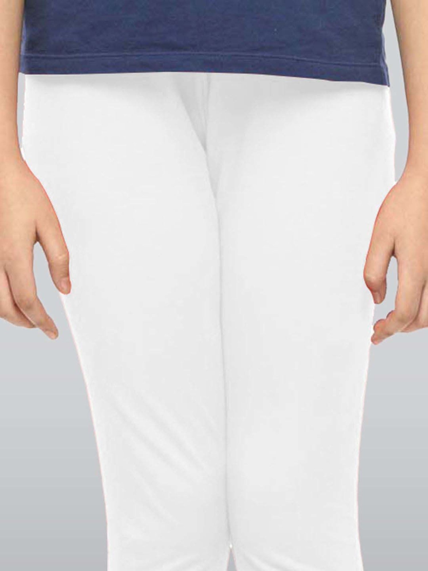 Lyra Kids Fuchsia Pink & White Skinny Fit Leggings (Pack of 2)