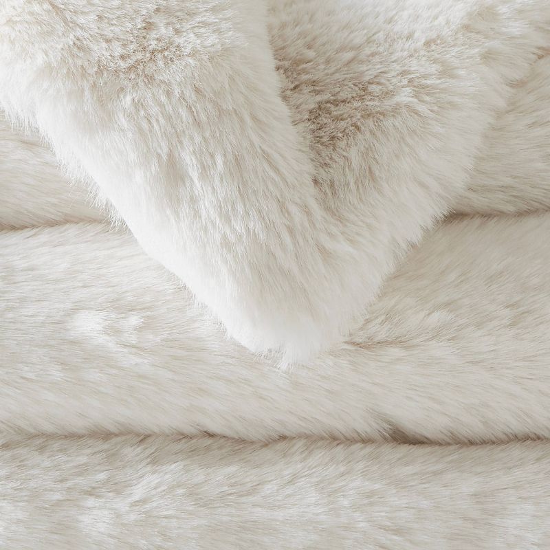 50"x70" Luxe Faux Fur Throw Blanket in Gift Box Ivory - Charisma