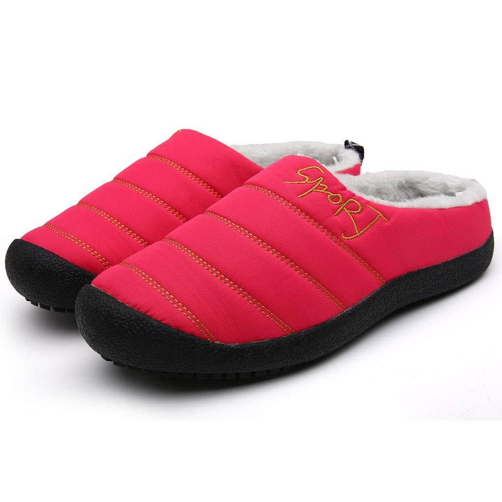 Shusuen Women's House Slippers Comfort Fuzzy Winter Home Shoes Slip On Indoor Outdoor Anti Slip Slippers