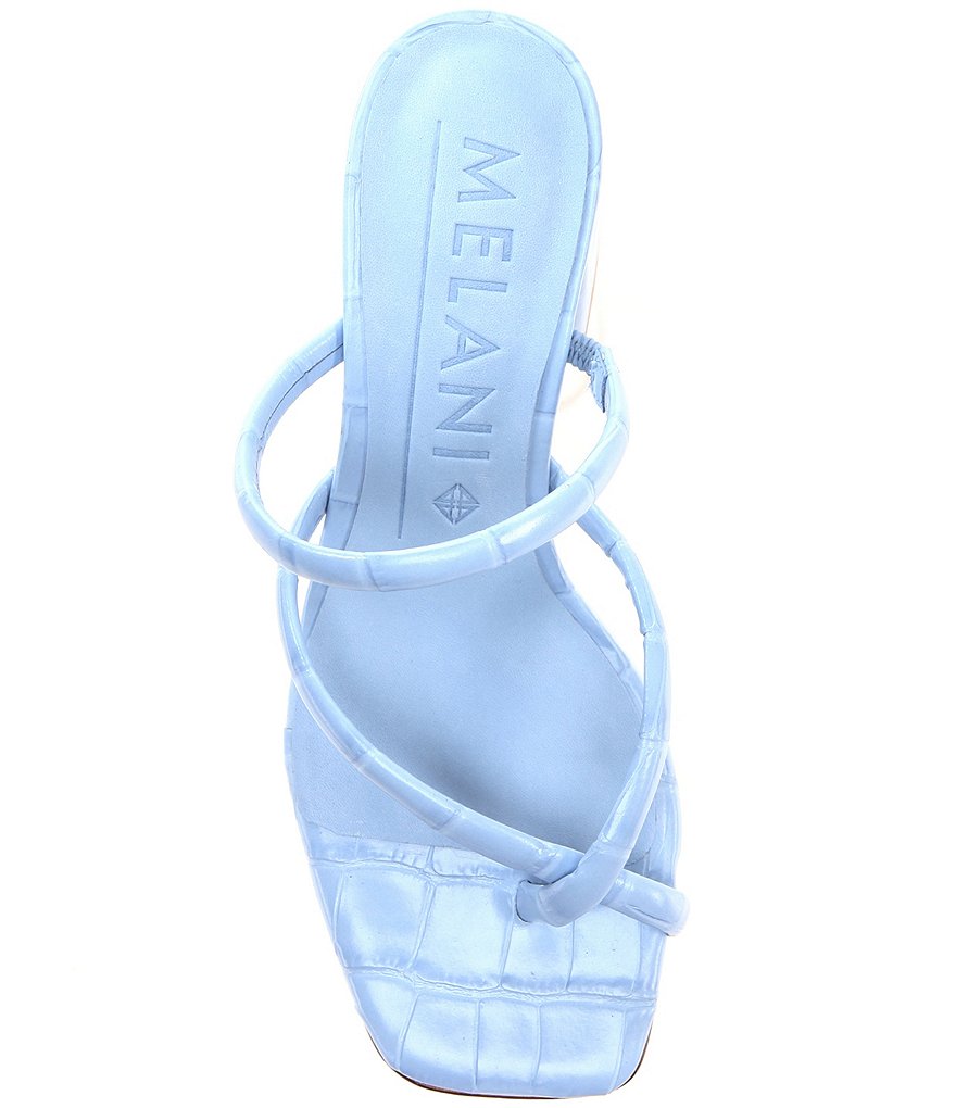 Antonio Melani Rexxza Croco Printed Leather Dress Mules