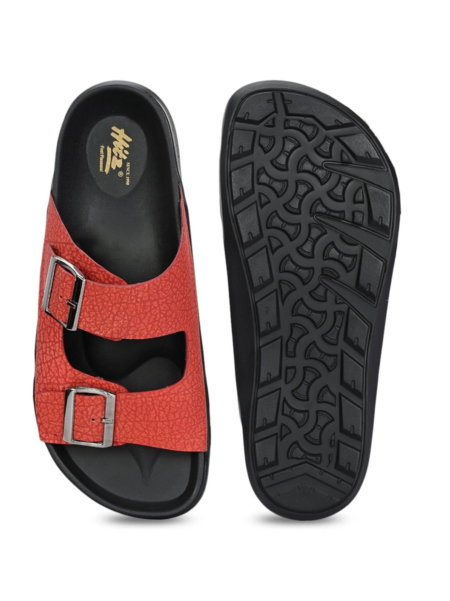 Hitz Men's Red Casual Sandals