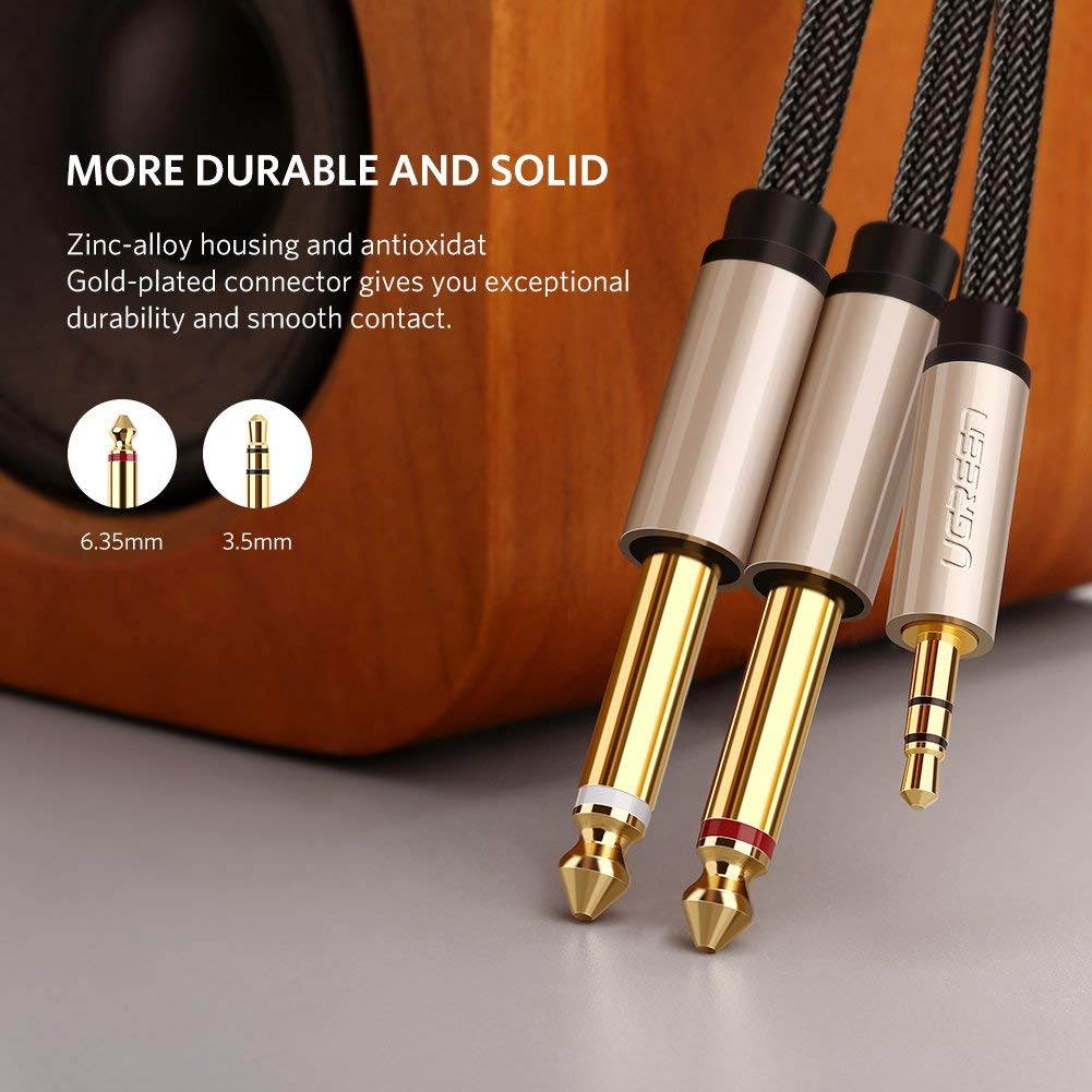 AU111 6 Feet Premium Audio Extension Cable Nylon Braided 35mm TRRS 4 Poles Jack Male to Female