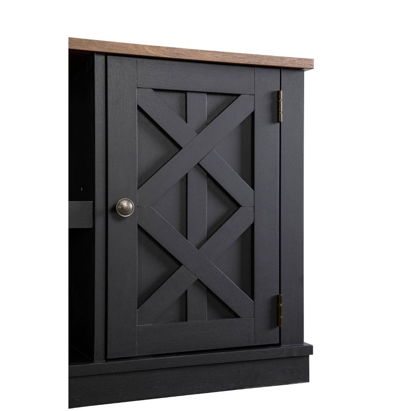 54" TV Stand For TVs up to 60" Charcoal - Home Essentials