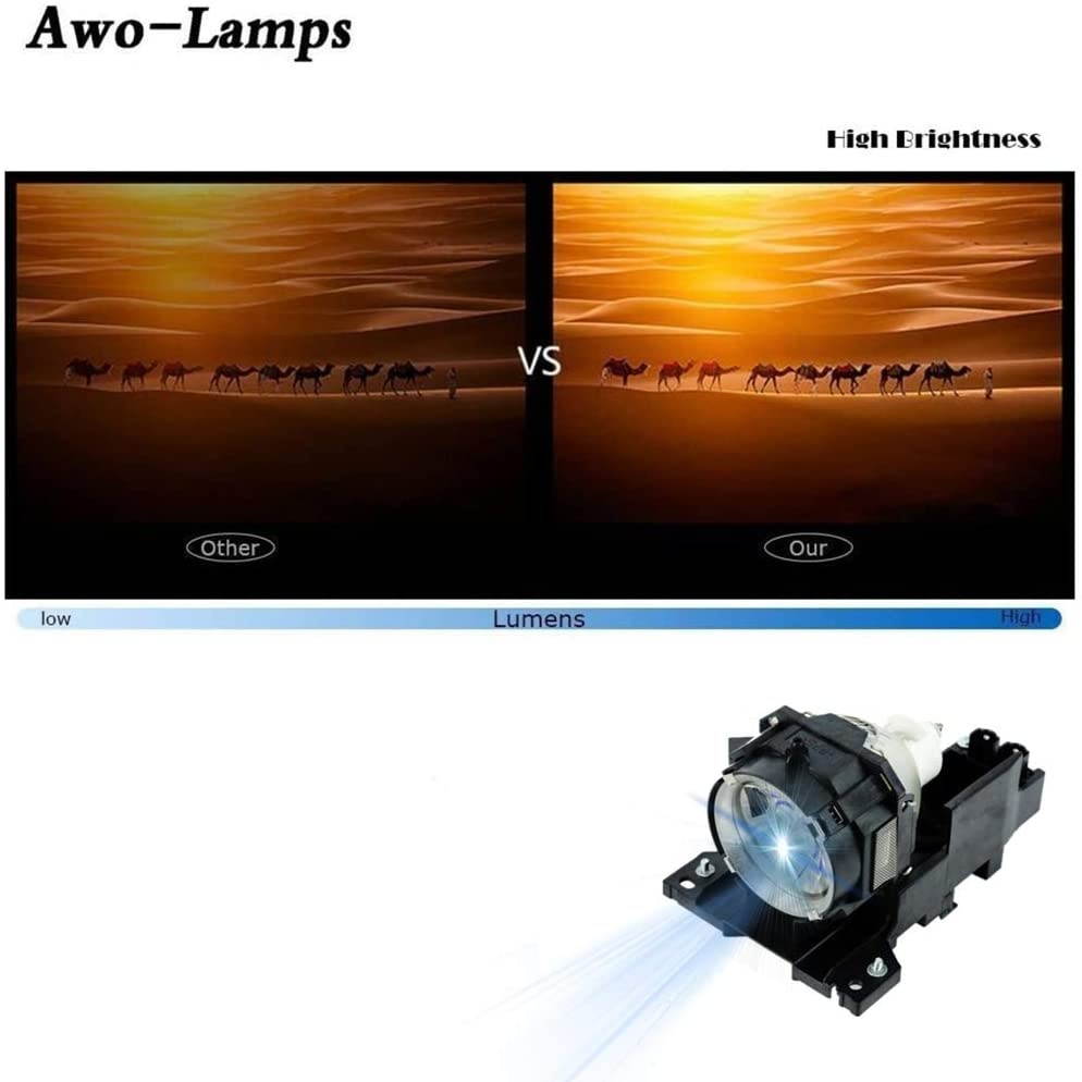 AWO DT00771 / RLC-021/78-6969-9893-5 Replacement Lamp Bulb with Housing for HITACHI CP-X505,CP-X605,CP-X608 for Ask C445,C445+ for VIEWSONIC PJ1158 for 3M X90/W
