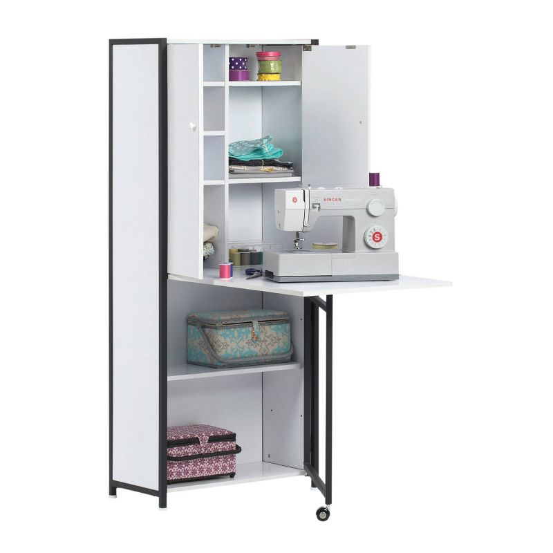 Craft Armoire Charcoal/White - Sew Ready