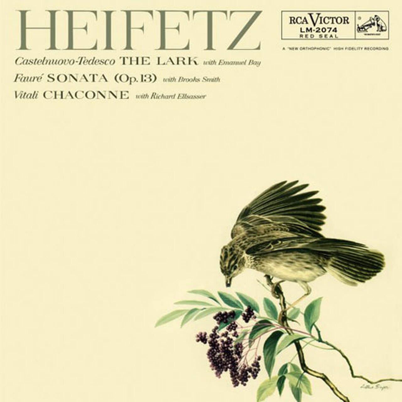 Jascha Heifetz Castelnuovo-Tedesco, Faure & Vitali The Lark, Sonata, Chaconne 180g Import LP (Vinyl)