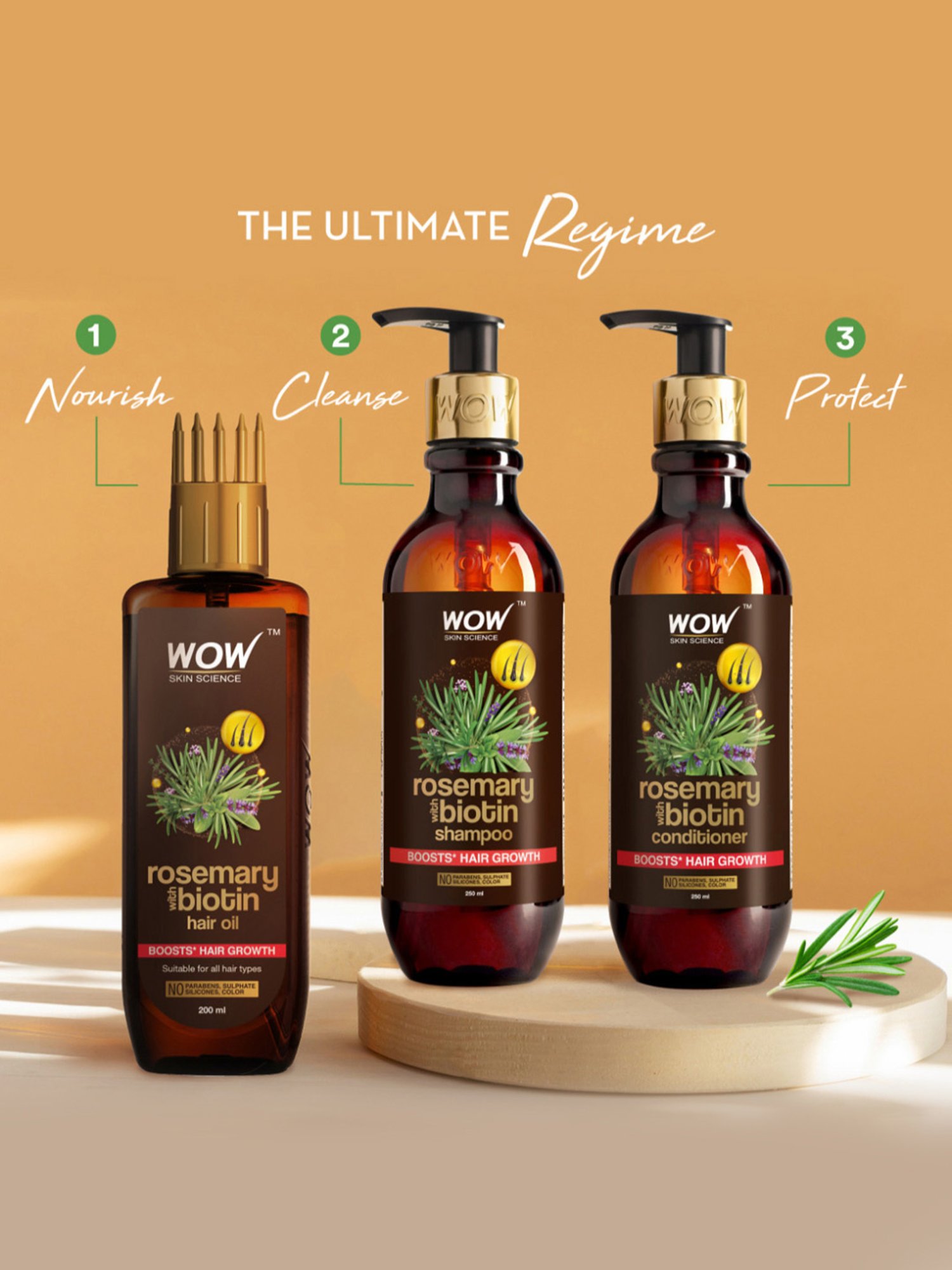 WOW Skin Science Rosemary with Biotin Conditioner - 250 ml
