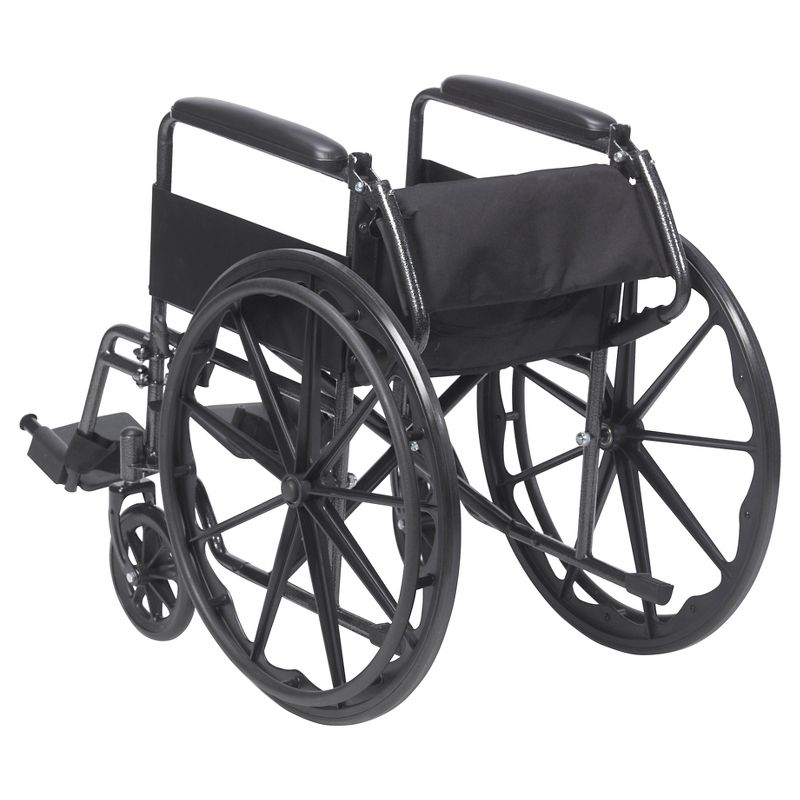 Drive Medical Silver Sport 1 Wheelchair with Full Arms and Swing away Removable Footrest