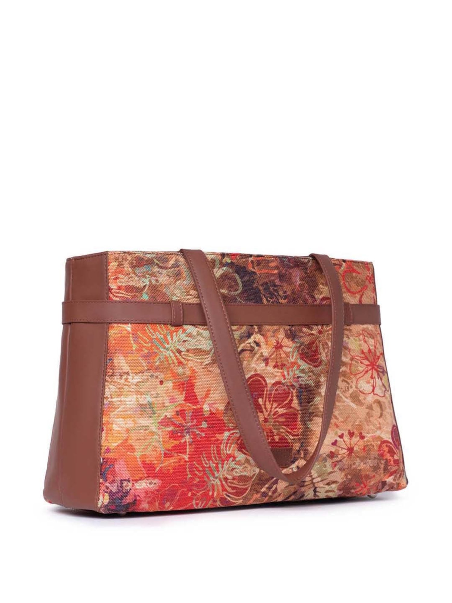 ZOUK Multicolor Printed Large Laptop Tote Handbag