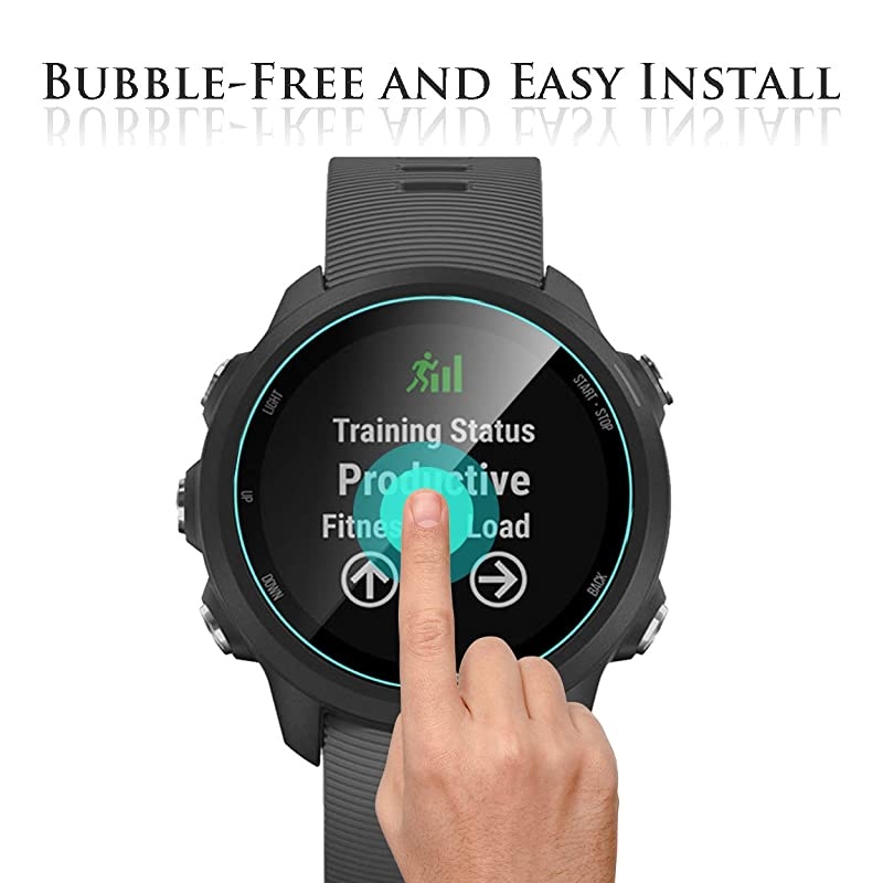 3 Pack  Tempered Glass Screen Protector Compatible for Garmin Forerunner 245 Garmin Forerunner 245 9 Hardness HD Lifetime Replacement