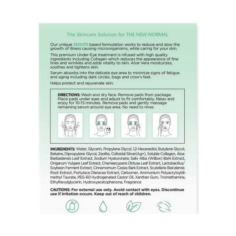 Fortify+ Natural Bacteria-Fighting Skincare Rejuvenating and Firming Under Eye Pads - 5ct/3.7oz