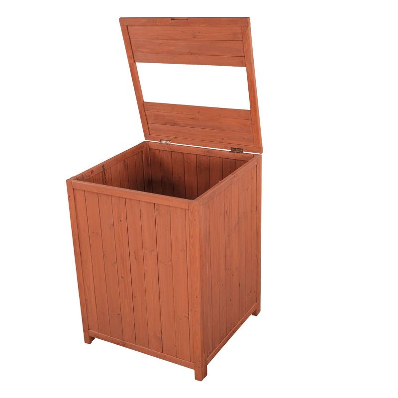 Patio Trash Receptacle - Brown - Leisure Season