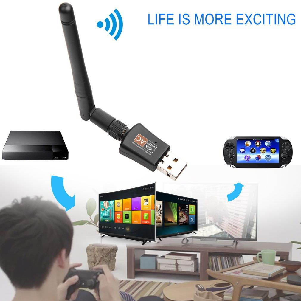 Wireless Dual Band 802.11ac 5Ghz 2.4Ghz 600Mbps Adapter USB WiFi High Speed Transmission RTL8811AU Chipset WD-4505AC