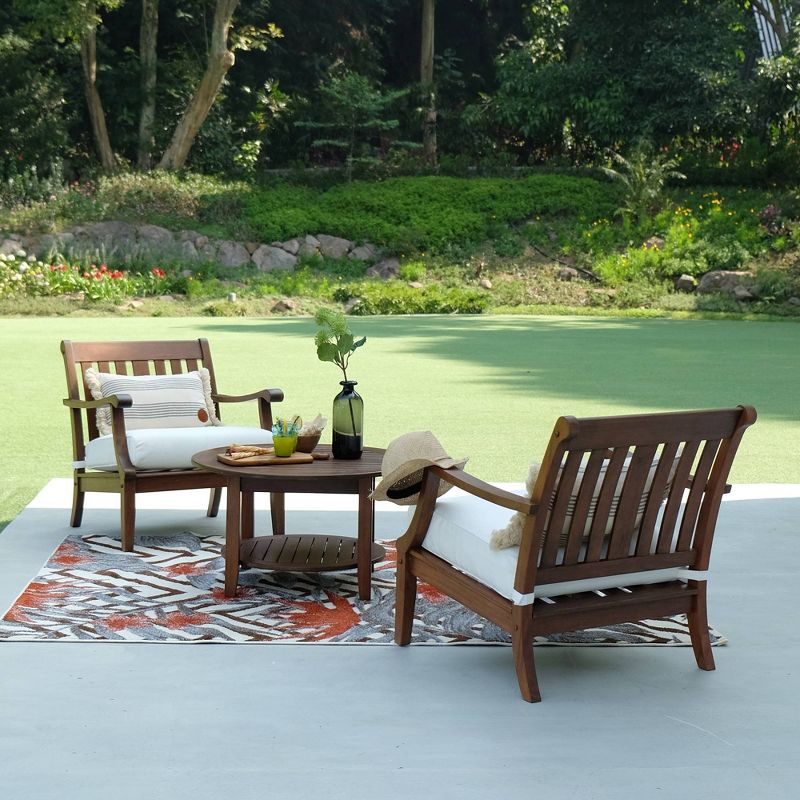 Sopra 3pc Outdoor Wood Chat Set - Cambridge Casual