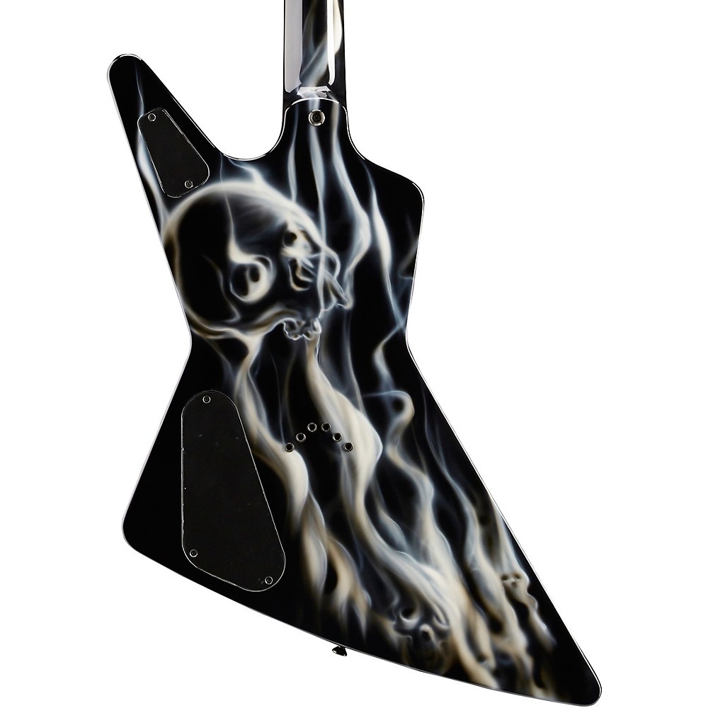 Dean Custom Z Hand Painted Graphic Electric Guitar Skull Flames