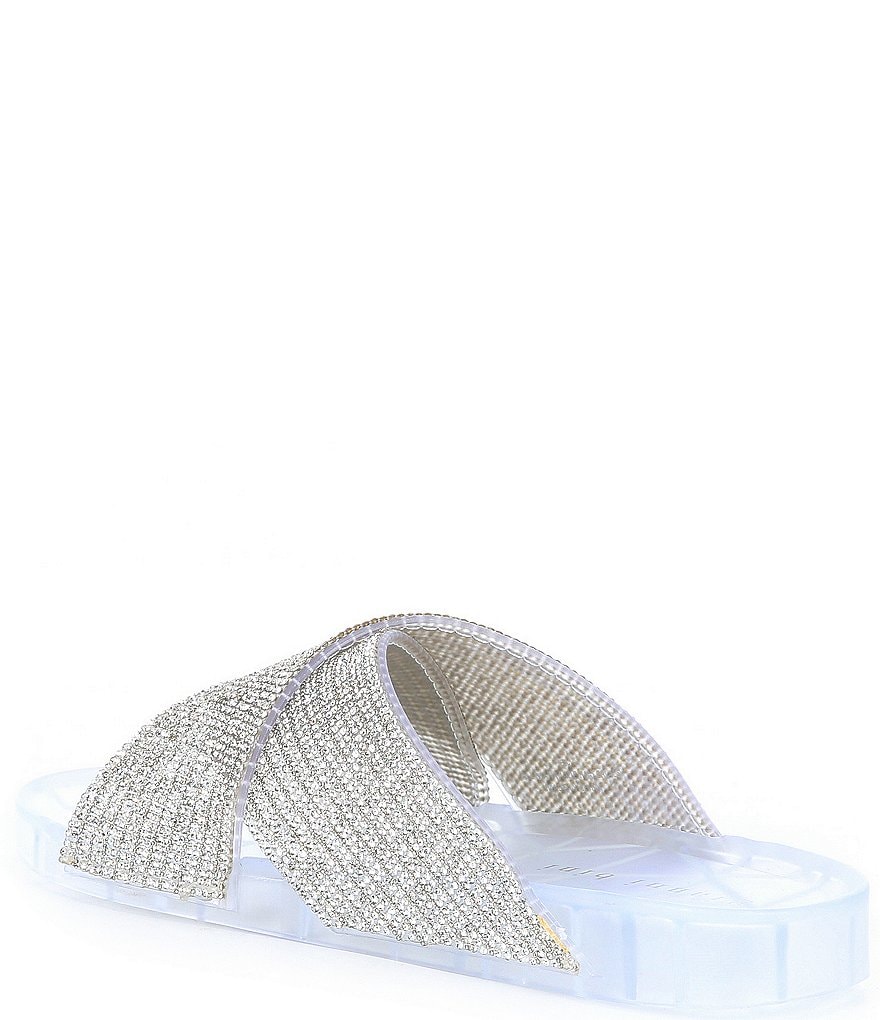 Gianni Bini Emersinne Rhinestone Crossband Jelly Slides