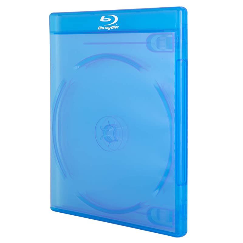 Double 2-Disc Blu-Ray Cases with 12mm Standard Thickness, Screen Printed Logo and Clear Wrap Around Sleeve (10-Pack)