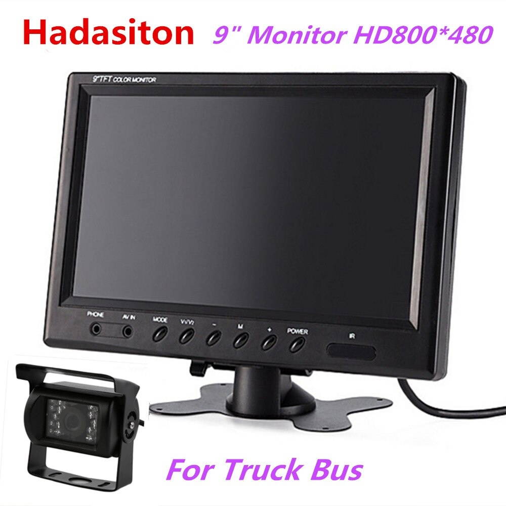 9" TFT LCD Screen Car Monitor Headrest monitor Use for Truck Bus Motorhome Car and CCTV Security System,Rearview camera optional