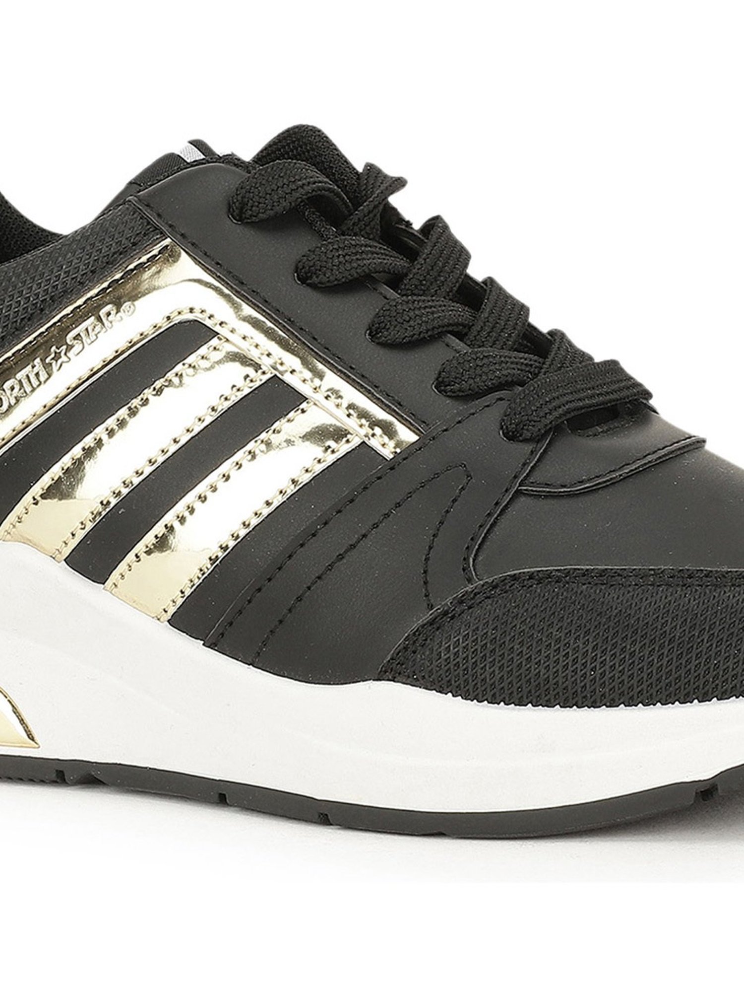 North Star by Bata Women's Black Running Shoes