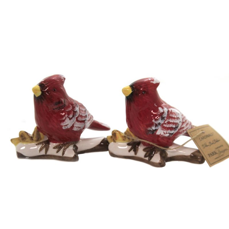 Tabletop 3.0" Cardinal Salt And Pepper Christmas Red Bird Winter Park Designs  -  Salt And Pepper Shaker Sets