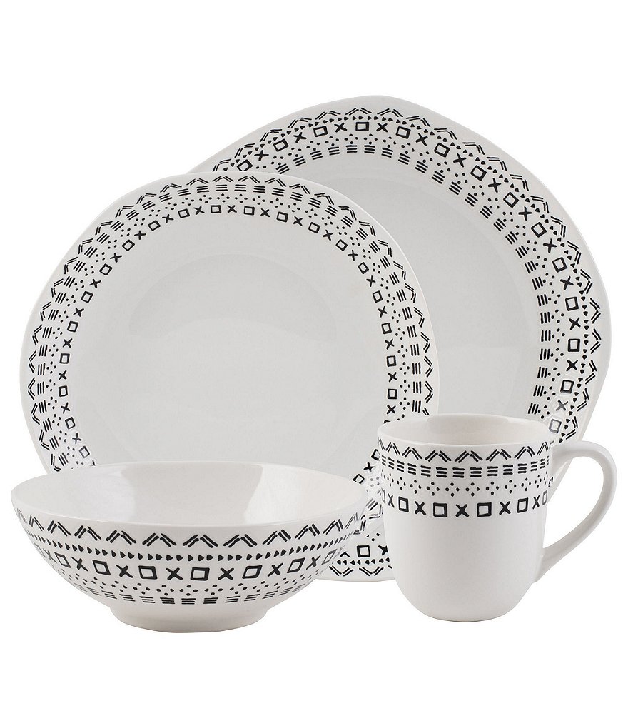 Fitz and Floyd Organic Curves Maric 16-Piece Place Setting