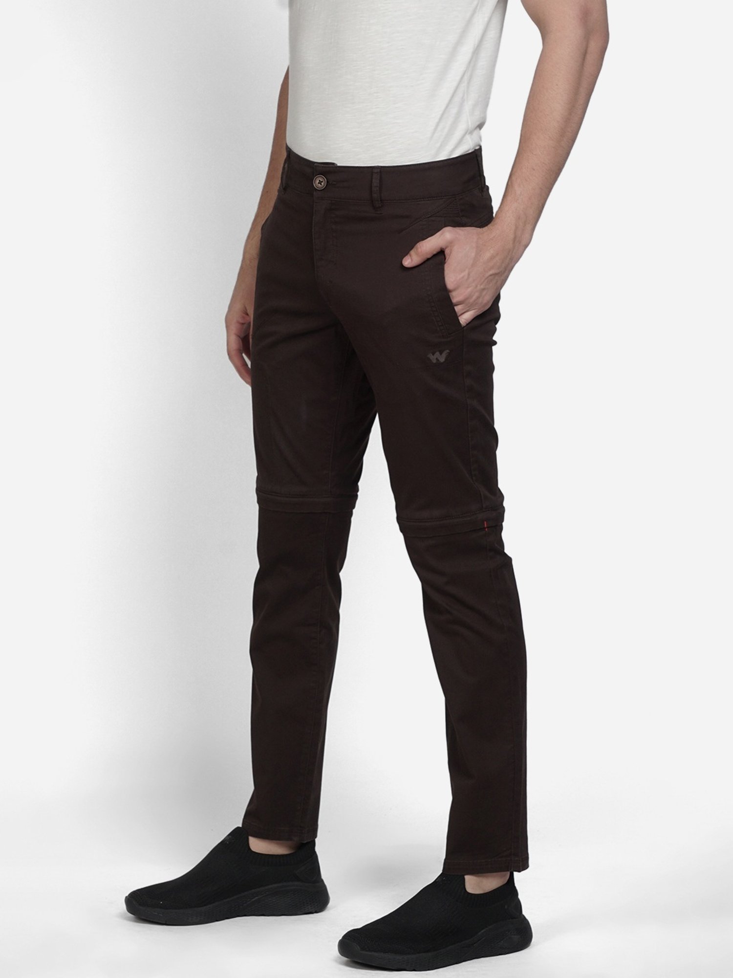 Wildcraft Brown Cotton Regular Fit Trackpants