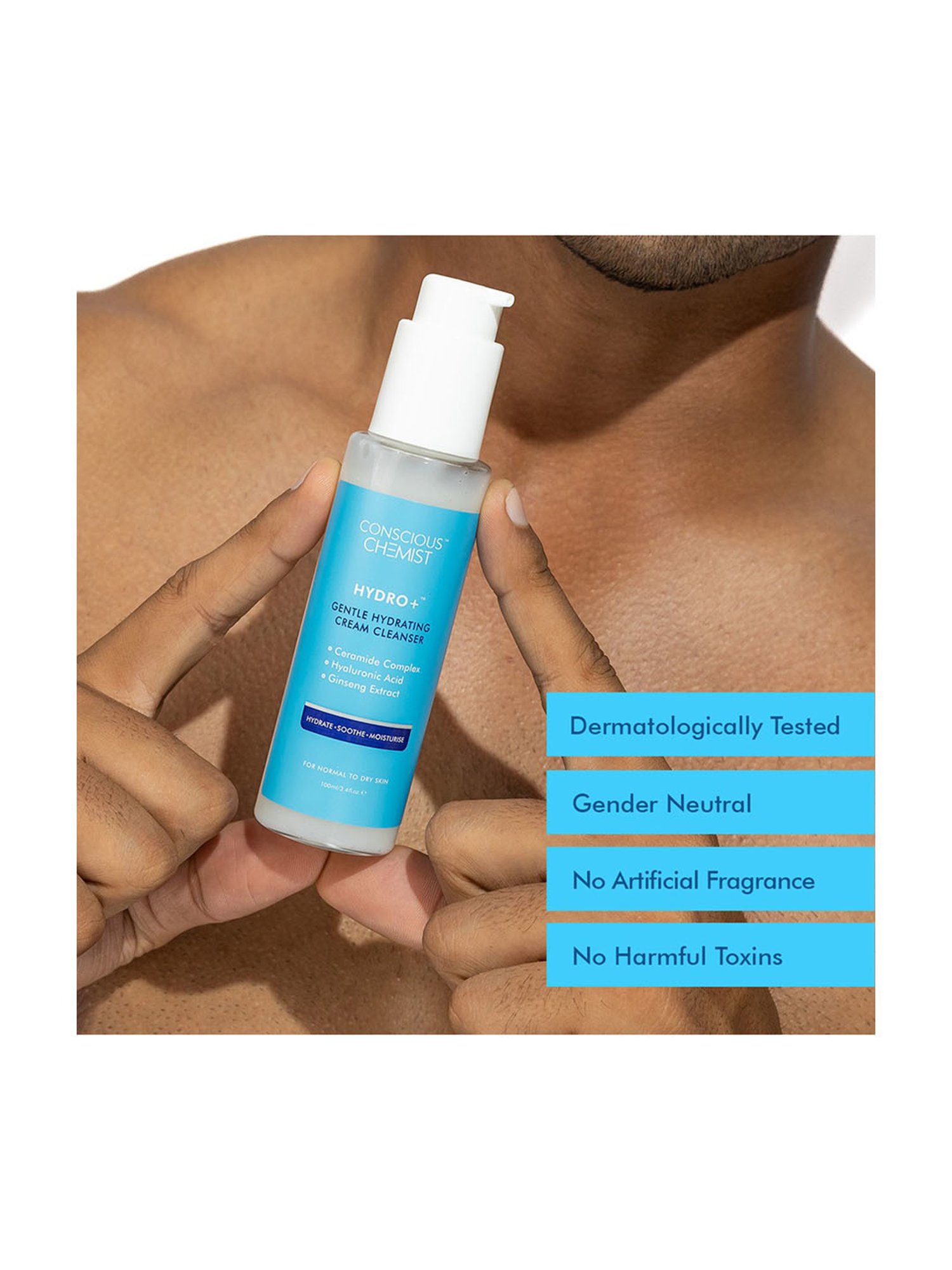 Conscious Chemist Hydro+ Gentle Hydrating Cream Cleanser - 100 ml