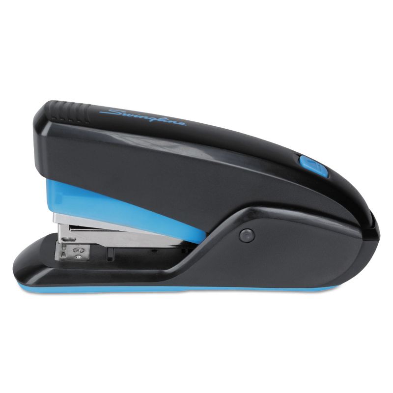ACCO BRANDS, INC. QuickTouch Reduced Effort Compact Stapler 20-Sheet Capacity Black/Blue 64564