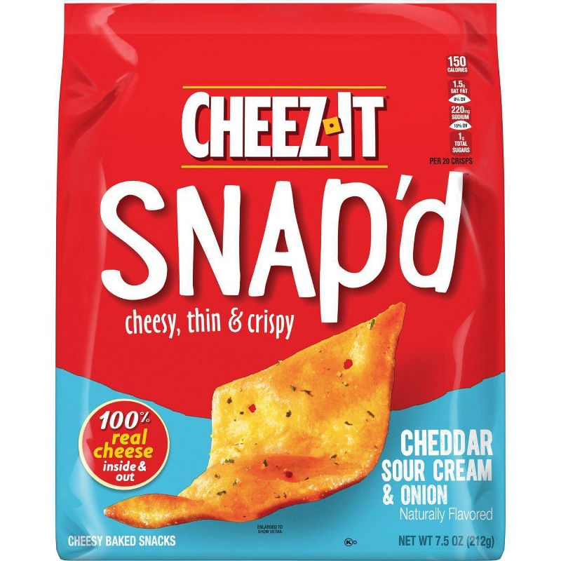 Cheez-It Snap'd Cheddar Sour Cream & Onion Crackers - 7.5oz