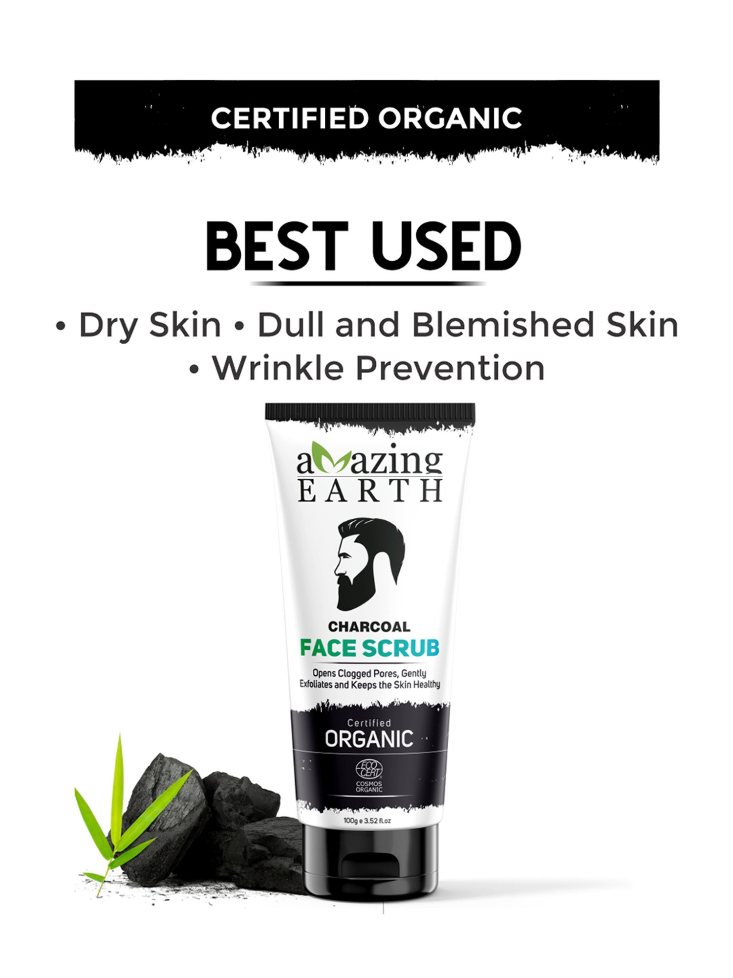 Amazing Earth Charcoal Face Scrub - 100 gm