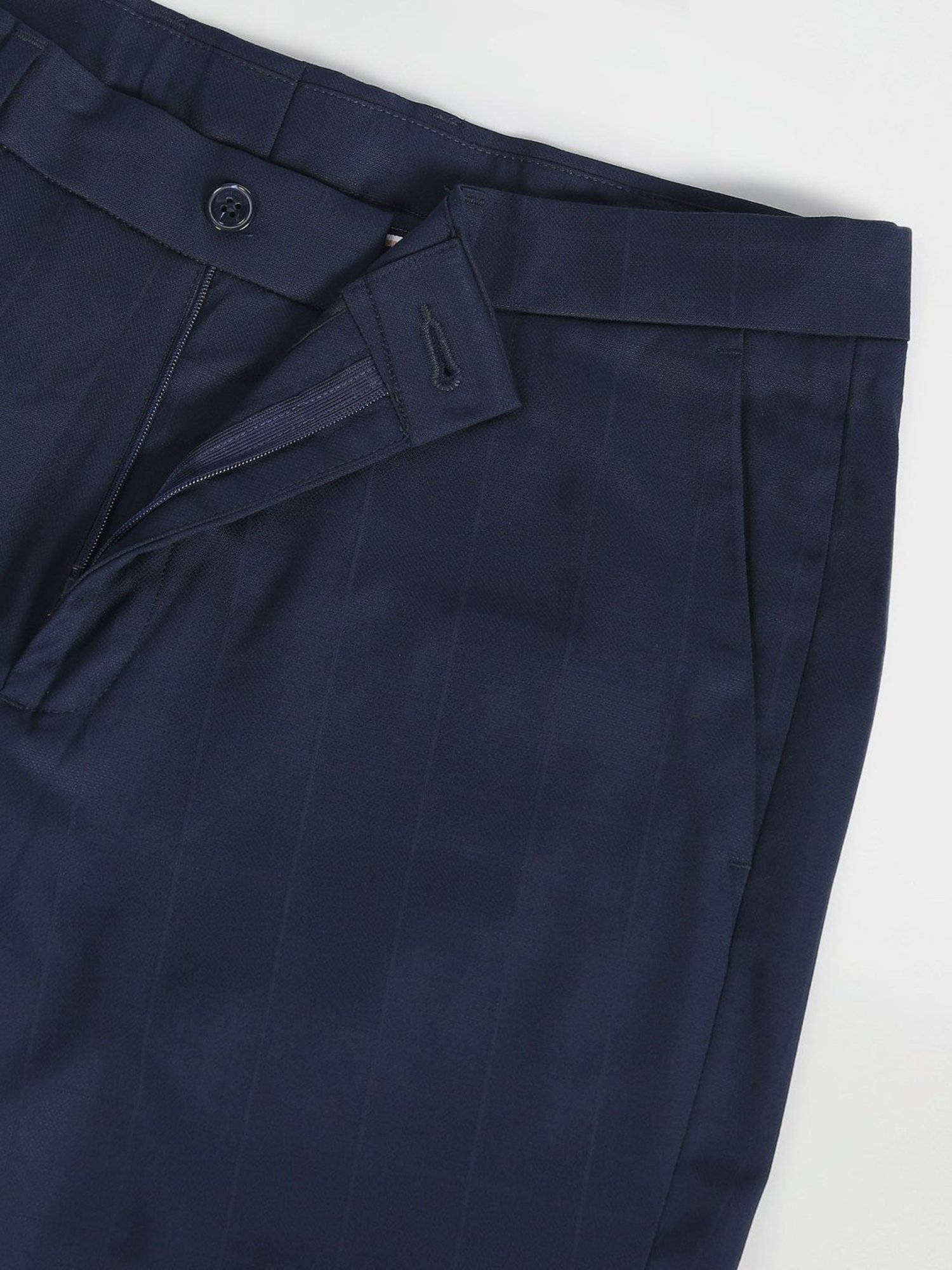 Arrow Newyork Blue Slim Fit Checks Trousers