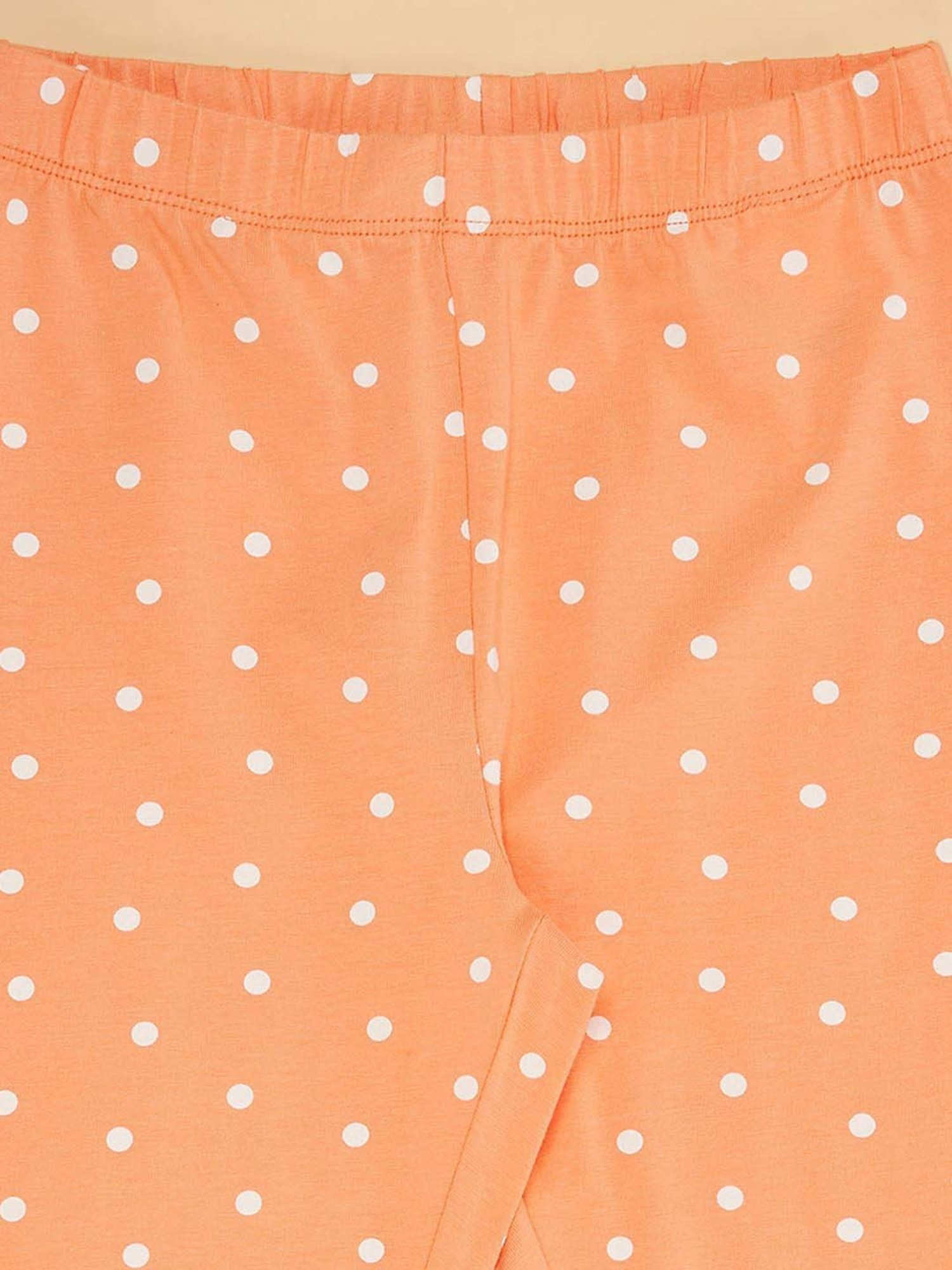 YU by Pantaloons Girls Navy & Orange Cotton Printed Leggings (Pack of 2)