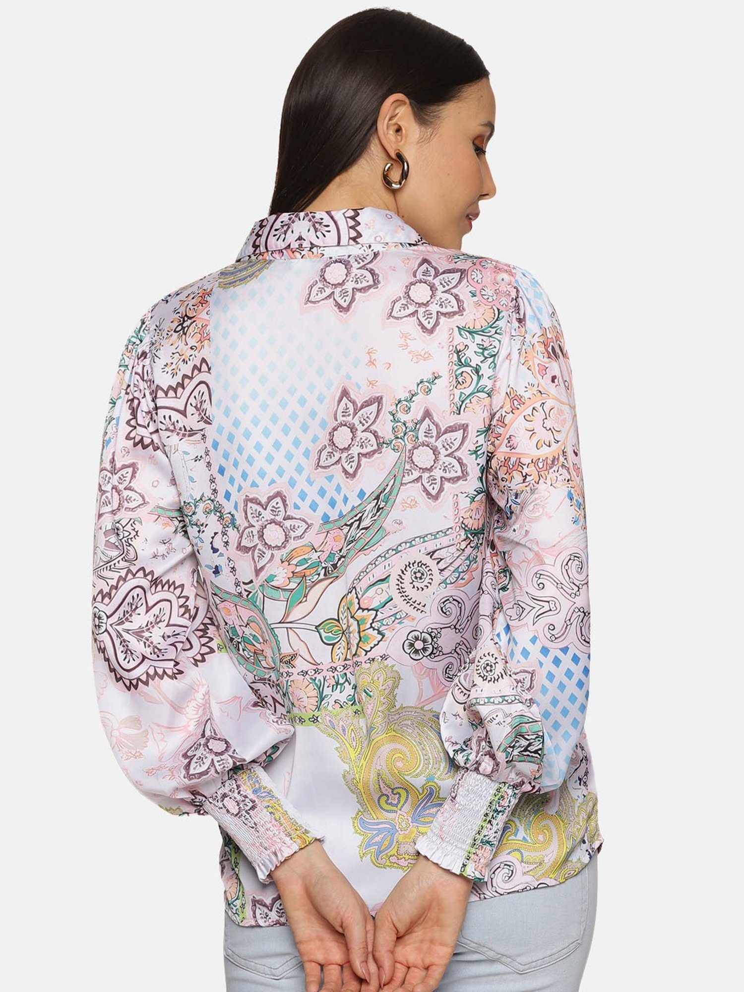 ISU White Printed Shirt