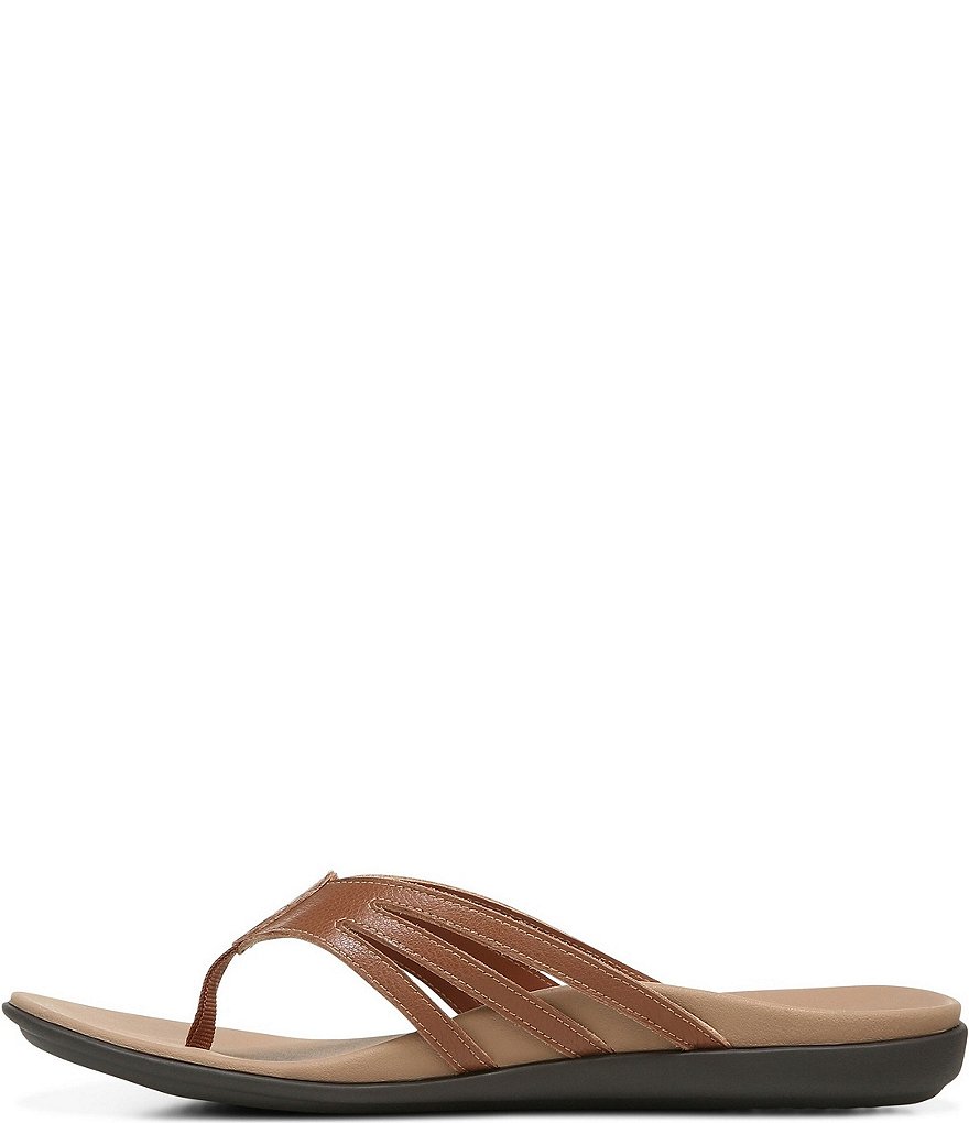 Vionic Alta Leather Thong Flat Sandals