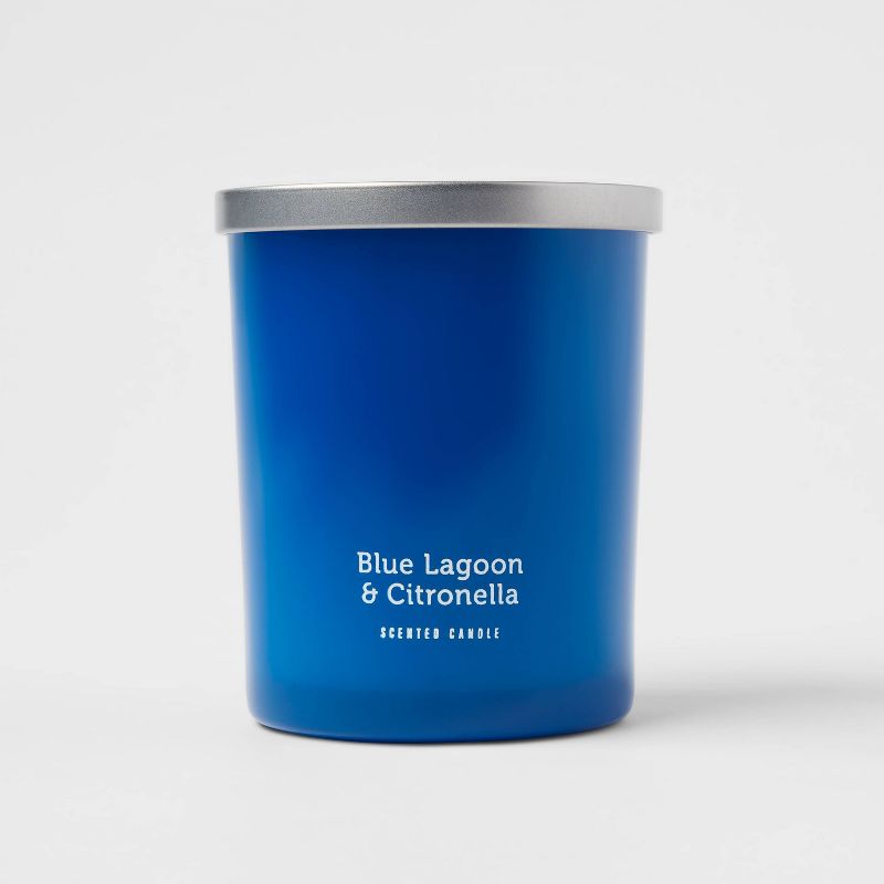 15oz Jar 2-Wick Americana Citronella Blue Lagoon Candle - Sun Squad™