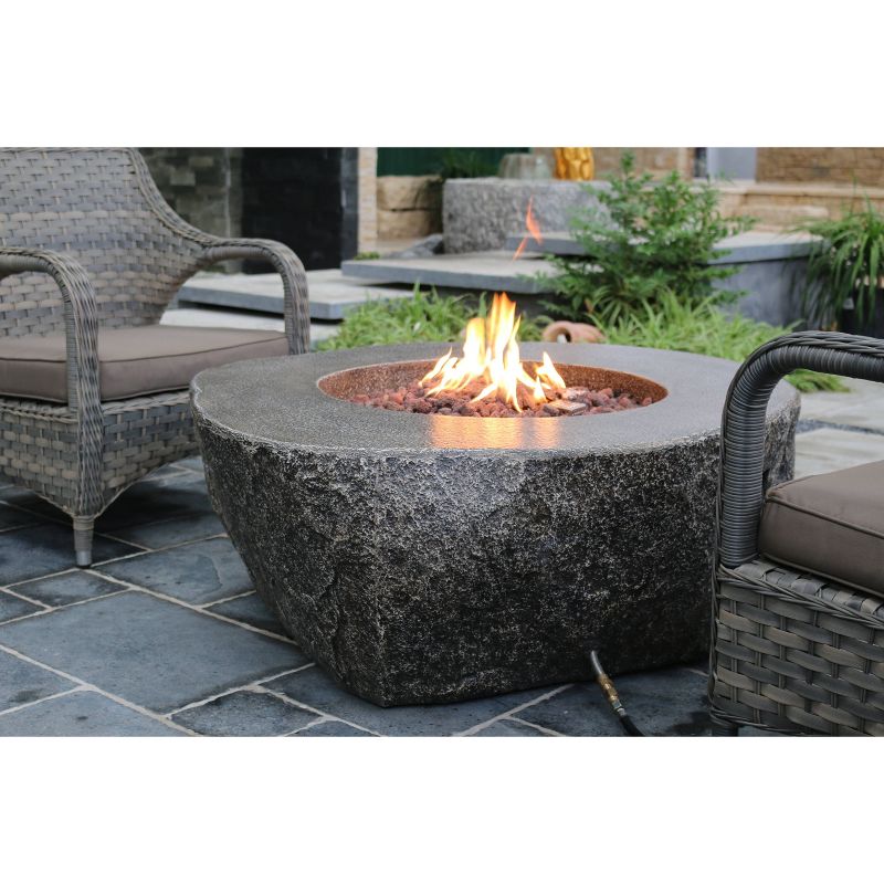 Fiery Rock Outdoor Natural Gas Fire Table - Elementi