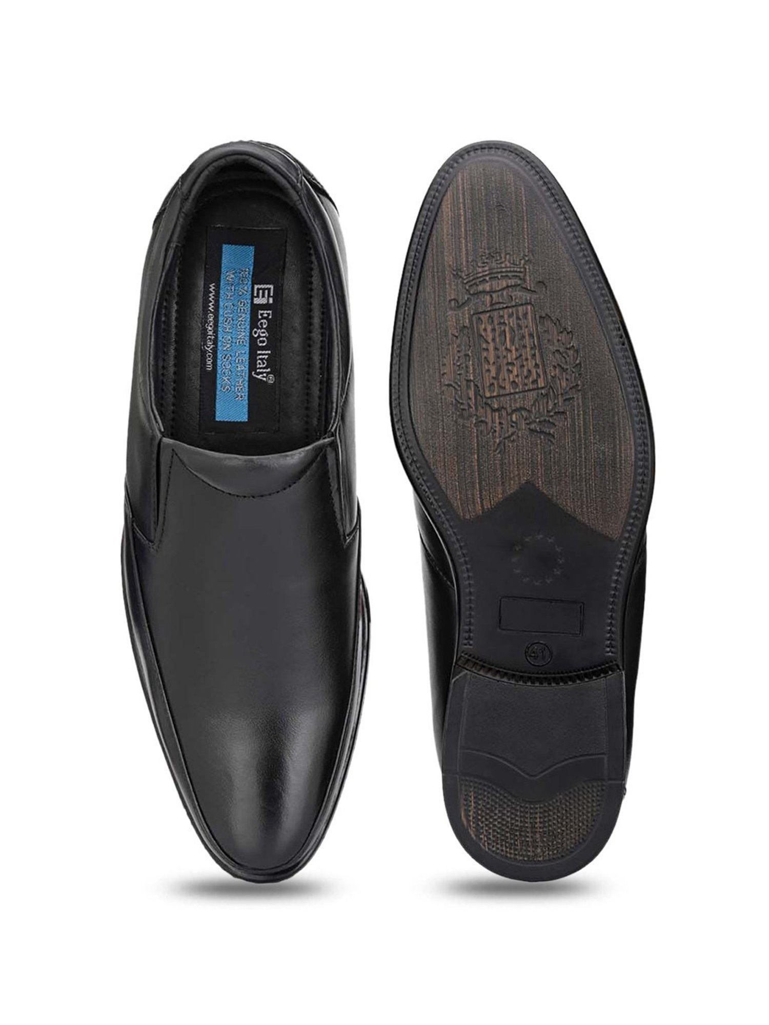 Eego Italy Men's Black Formal Loafers
