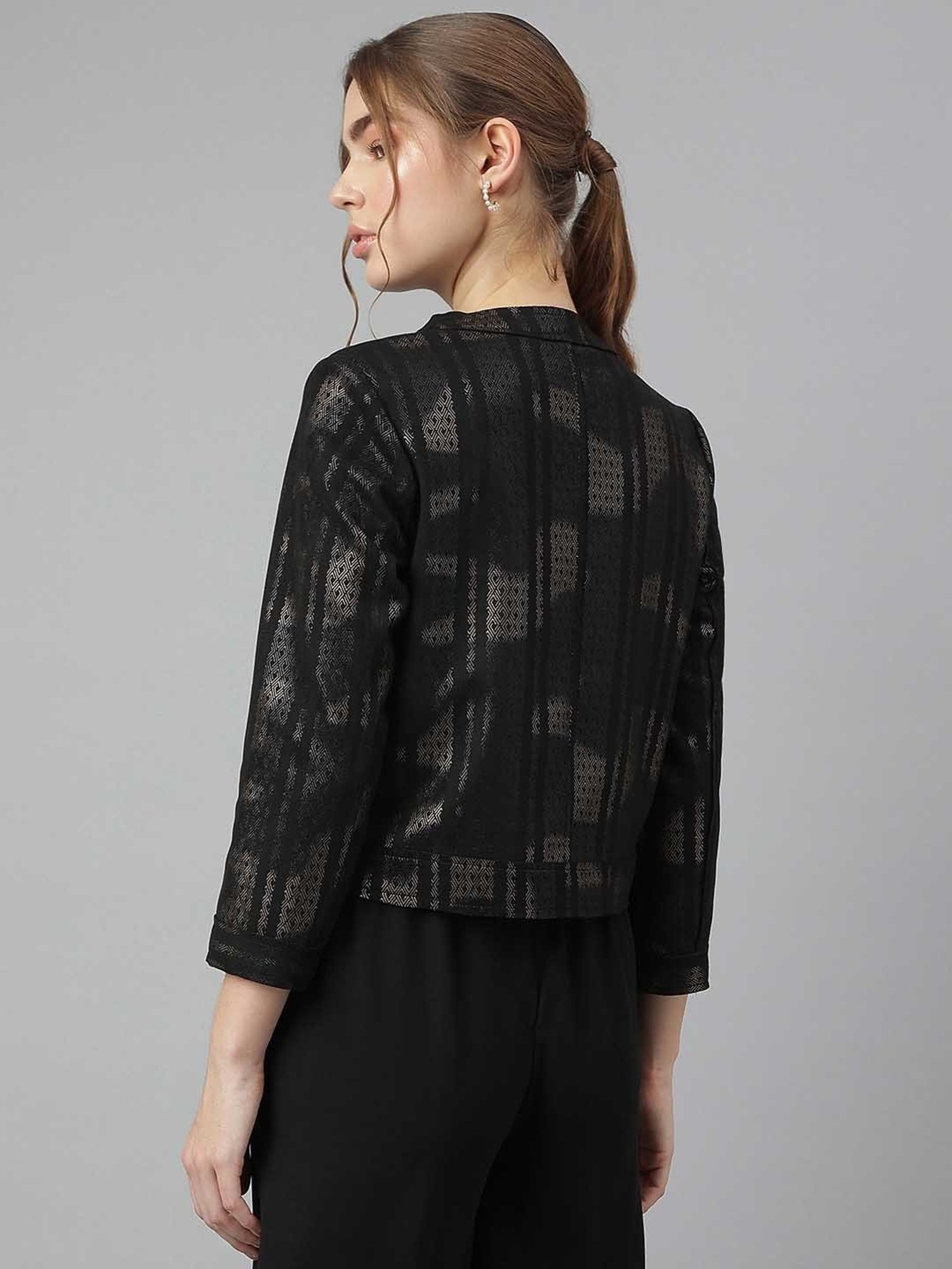 Latin Quarters Black Printed Jacket