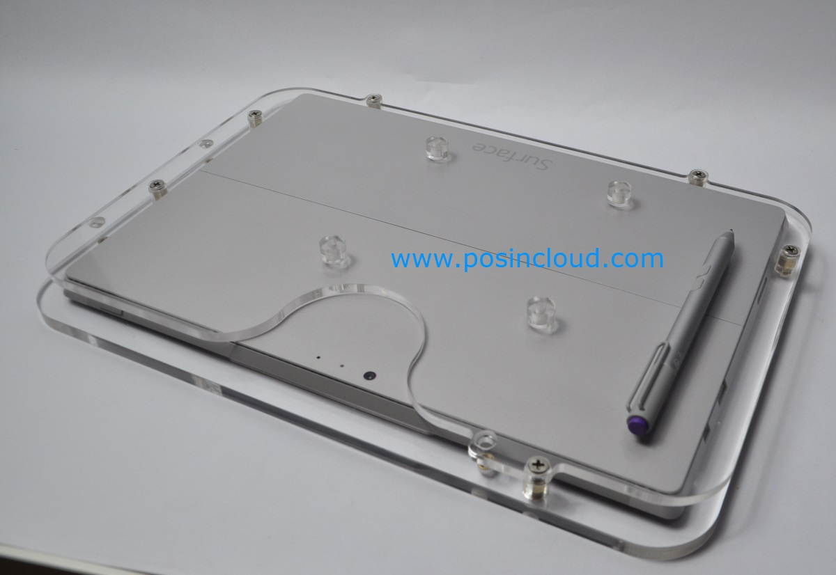 MS Surface Pro 3 Clear Acrylic Desktop Stand for Store Display, Show Display, Kiosk, POS